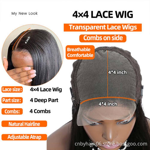 unprocessed peruvian straight human hair lace front wig vendor cheap wholesale swiss lace 4x4 closure front wigs private label